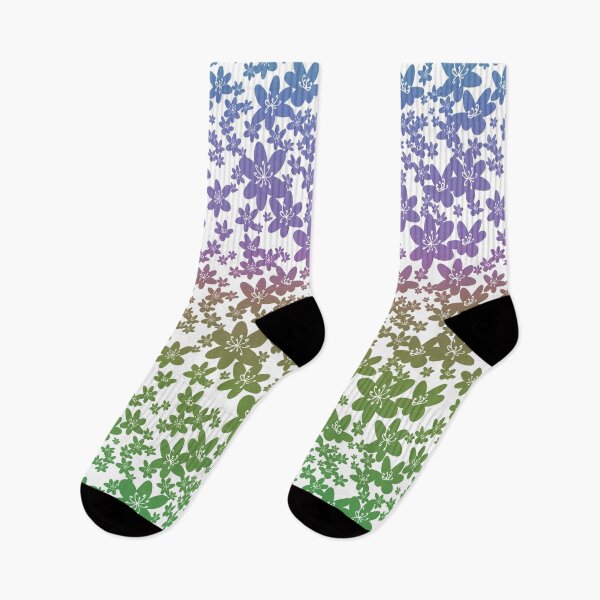 Item preview, Floral Rainbow Gradient on White designed and sold by artofnicolee.