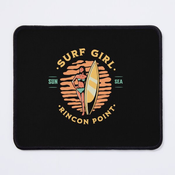 Item preview, Surfer Girl Surfing Rincon Point California designed and sold by CattlettArt.