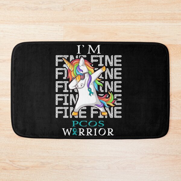 Item preview, Unicorn PCOS Warrior I'm Fine PCOS Awareness designed and sold by Hatjar.