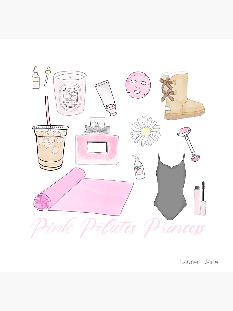 Stofftasche for Sale mit Rosa Pilates-Prinzessin-Moodboard von
