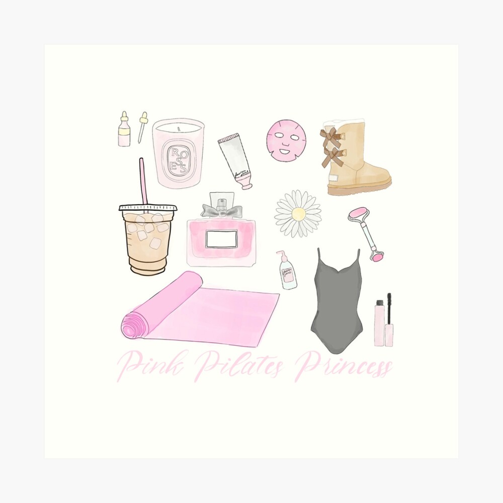 pink pilates princess mood board | Greeting Card