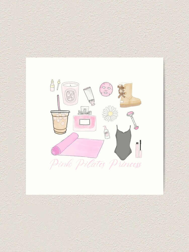 pink pilates princess mood board  Art Print for Sale by Lauren