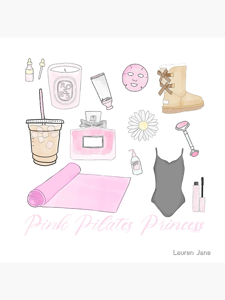 pink pilates princess mood board  Greeting Card for Sale by