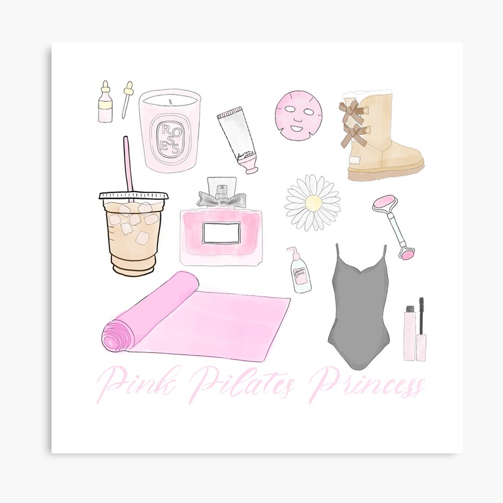 pink pilates princess mood board  Art Print for Sale by Lauren