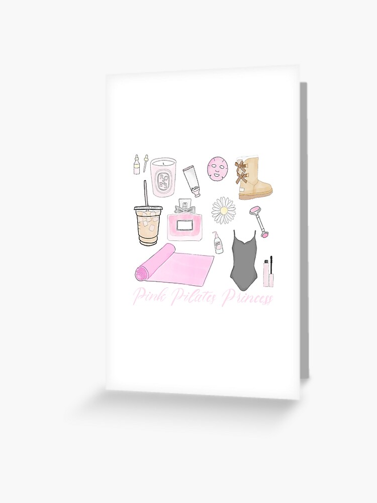 pink pilates princess mood board | Greeting Card