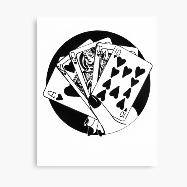  4 Playing Card King Queen Jack Joker Suited Royal Family Poker  Art Prints 12x12: Posters & Prints