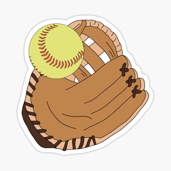 Aperçu de l'œuvre softball et gant créée et vendue par oliviaott.