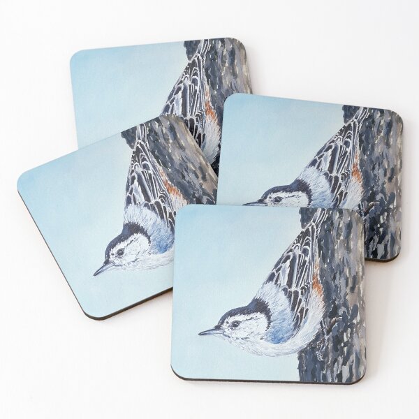 Item preview, White Breasted Nuthatch - wild bird painting designed and sold by Emily Bickell.