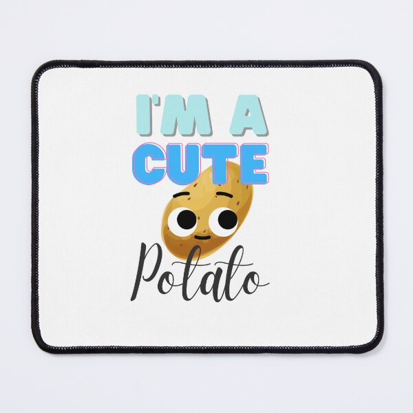 Item preview, I am a cute potato funny potato sticker potato t shirt mug with face designed and sold by Paintingladycat.