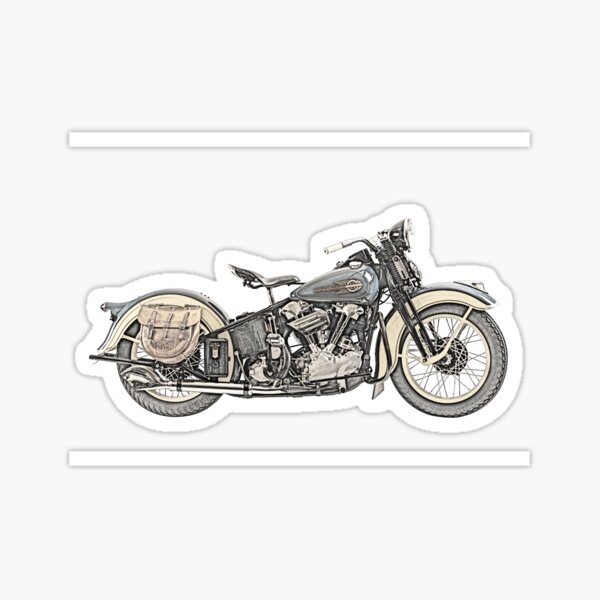 1936 Harley Davidson Moto Sticker