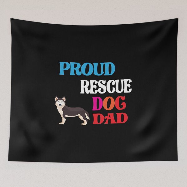 Item preview, Proud Rescue Dog Dad designed and sold by ASSOUKI9.