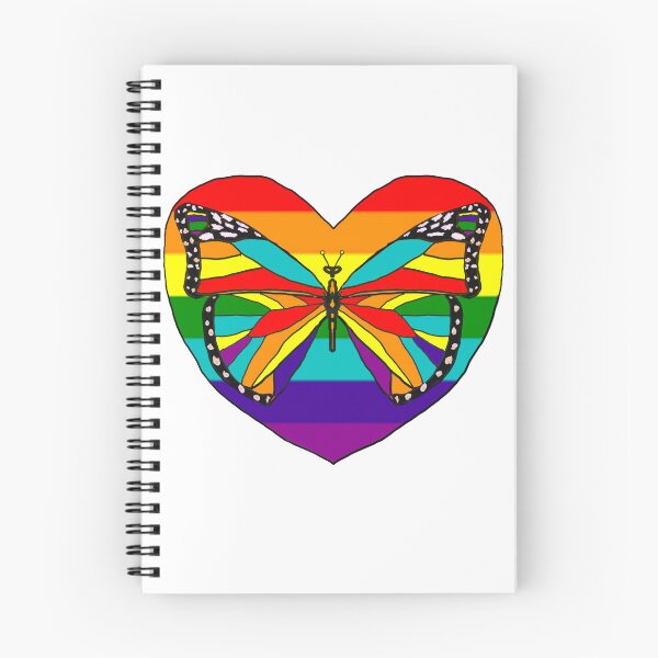 Item preview, Colorful Pride Butterfly with Heart designed and sold by VerdeDoodleDuck.