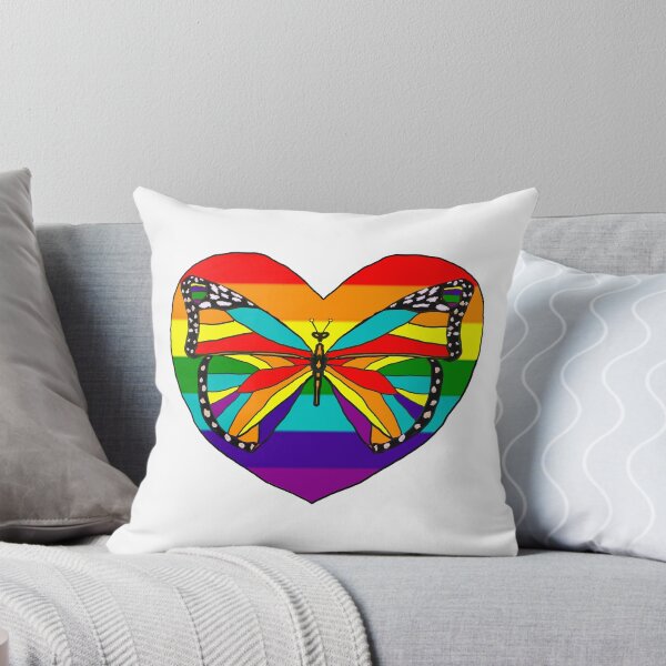 Item preview, Colorful Pride Butterfly with Heart designed and sold by VerdeDoodleDuck.