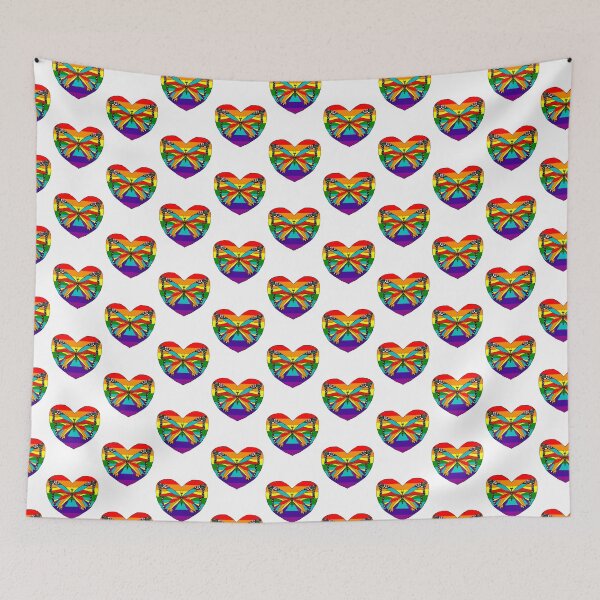 Item preview, Colorful Pride Butterfly with Heart designed and sold by VerdeDoodleDuck.