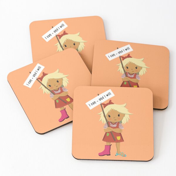 Item preview, I can and I will, obstinate girl wants to manage herself, holding a sign. designed and sold by marina63.