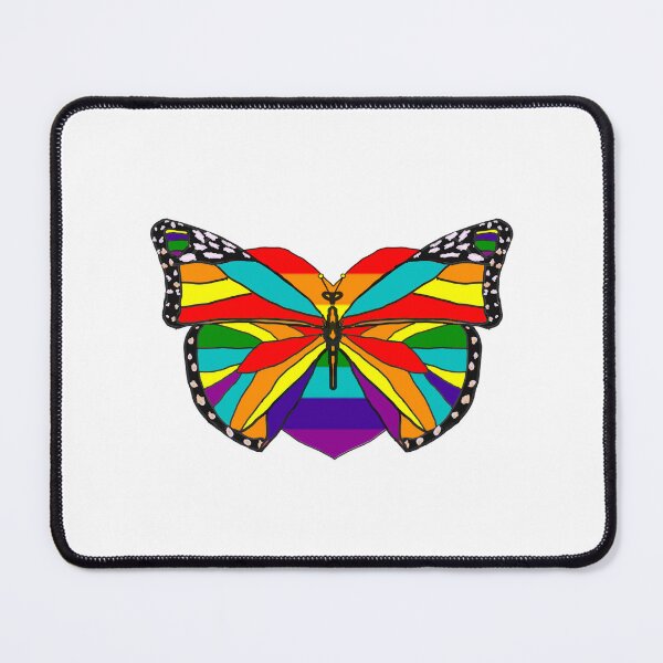 Item preview, Colorful Pride Butterfly with smaller Heart designed and sold by VerdeDoodleDuck.