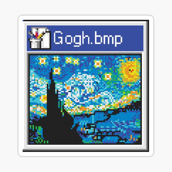 Vista previa del artículo con la obra «Van Gogh de 8 bits», diseñado y vendido por prototype44.