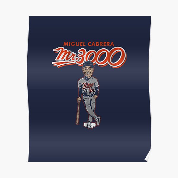 Miguel Cabrera Career Stats At Comerica Park Poster Canvas - Roostershirt