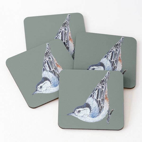 Item preview, White Breasted Nuthatch - wild bird painting (no background) designed and sold by Emily Bickell.