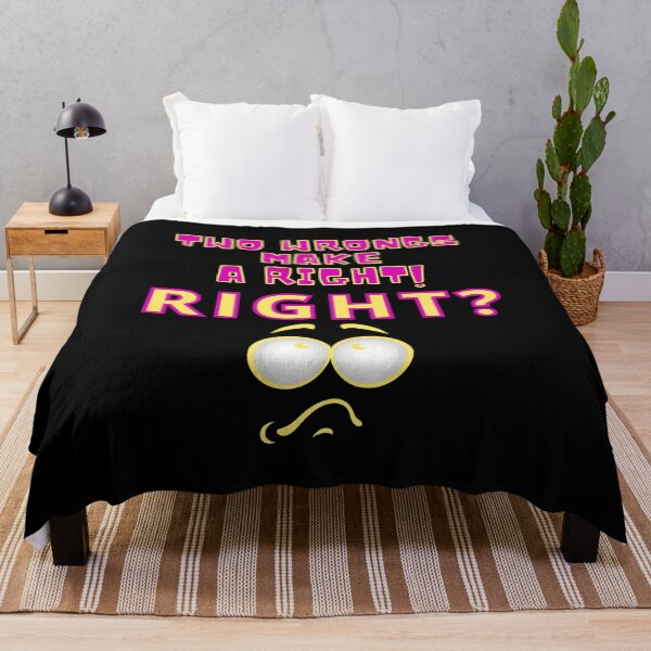 Item preview, Funny Two Wrongs Make a Right Yellow and Purple Letters designed and sold by podguy.
