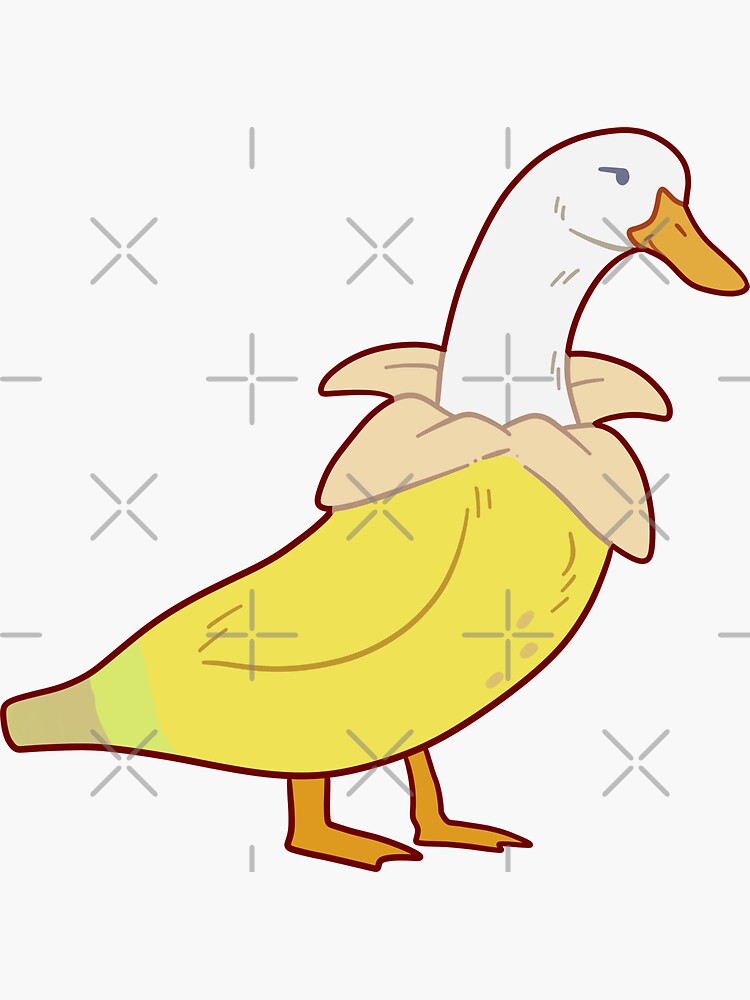 "Banana Duck" Sticker by SaradaBoru Redbubble