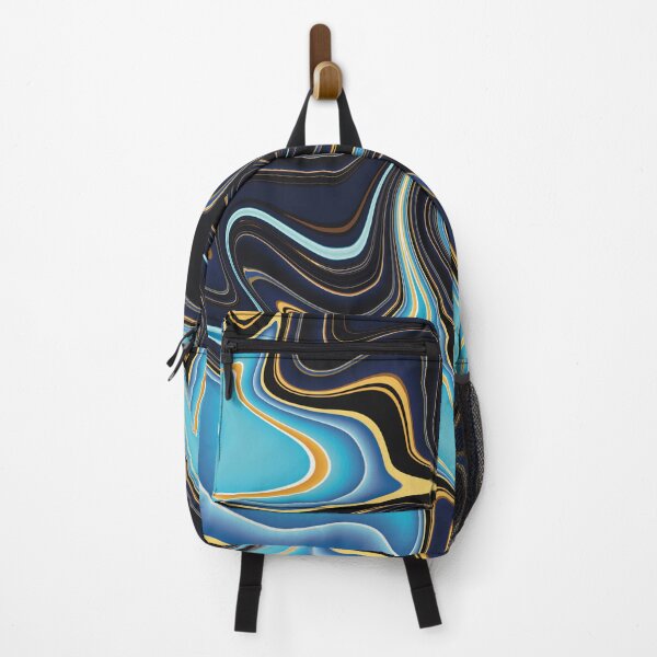 Item preview, Blue Purple Black & Gold Marble designed and sold by Lucky-Town-Art.