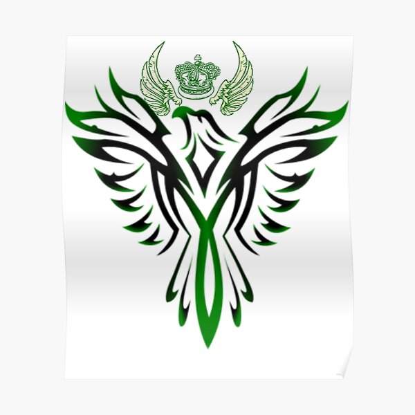 green-eagle-with-crown-poster-for-sale-by-siyaa-mk-redbubble