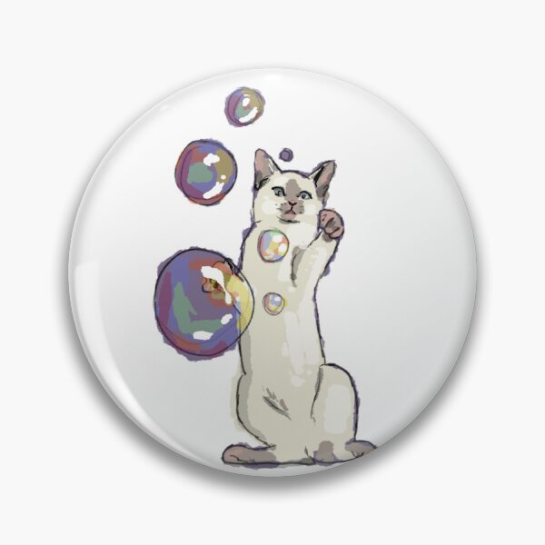 Item preview, Kitten with Bubbles designed and sold by Dot Bashioum.