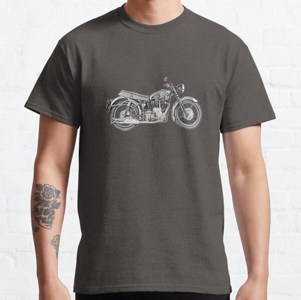 T shirt Man Motorcycle Tattoo Biker Devil Fishing