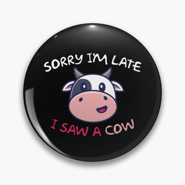 Item preview, Sorry i'm late i saw a cow, vintage gift for cow lovers designed and sold by CRO-DESIGN.
