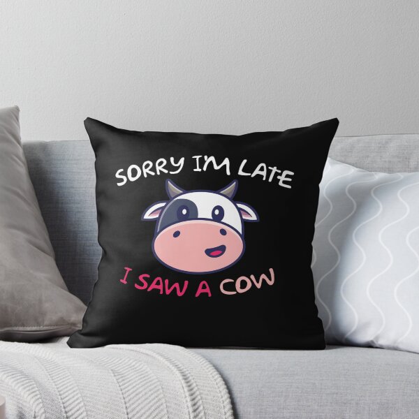 Item preview, Sorry i'm late i saw a cow, vintage gift for cow lovers designed and sold by CRO-DESIGN.