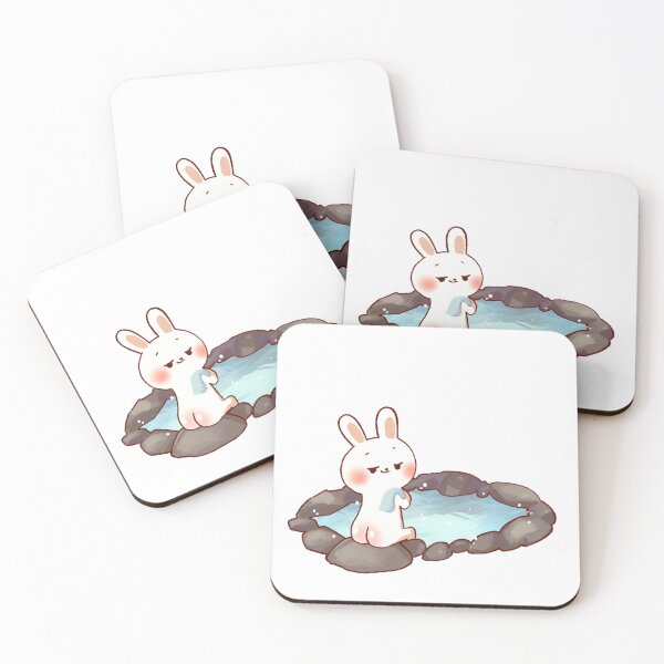 Item preview, Bunnies in a hot spring  designed and sold by Vooolatility.