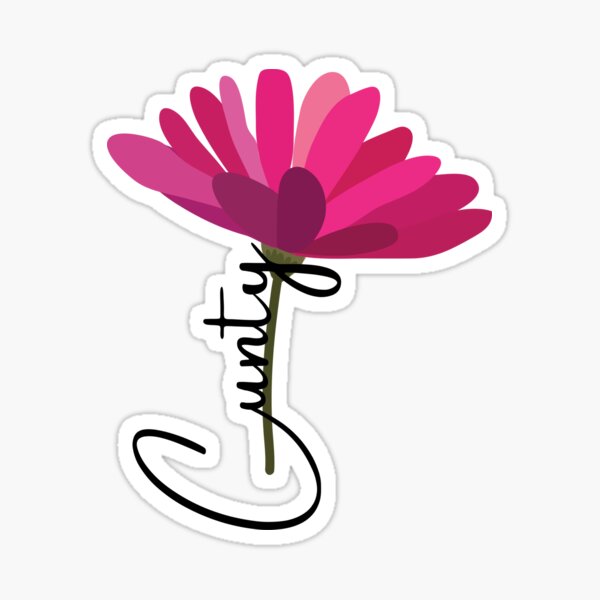 Item preview, Delicate Fucking Flowers - Cunty - Pink Flower designed and sold by The Misadventures of Jo.