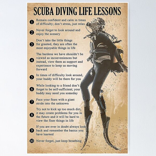 Item preview, Scuba Diving Life Lessons designed and sold by TaryGambit95.