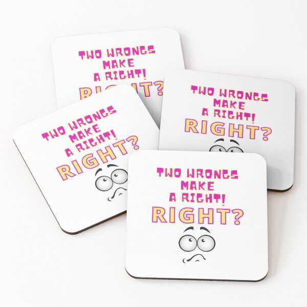 Item preview, Funny Two Wrongs Make a Right Purple and Yellow Letters 2 designed and sold by podguy.