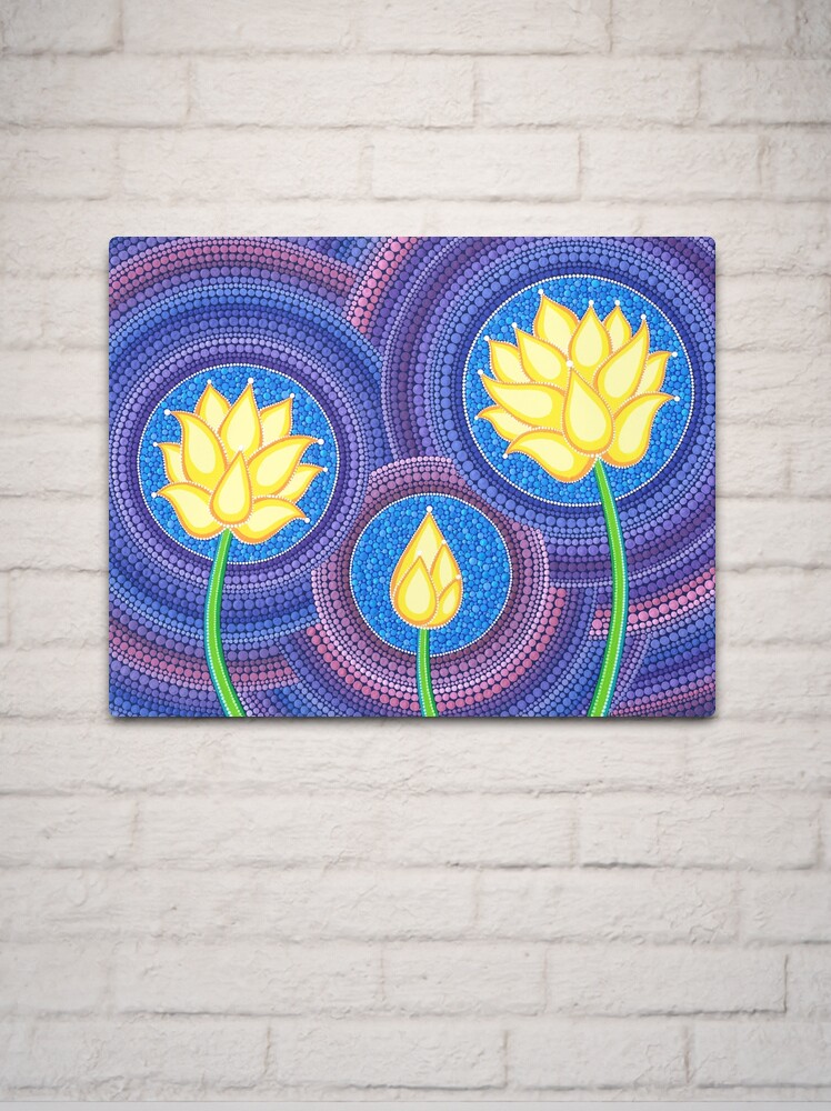 Thumbnail 2 of 4, Metal Print, Dreamy Lotus Family designed and sold by Elspeth McLean.