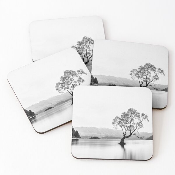 Item preview, Wanaka Tree New Zealand Black and White Landscape designed and sold by JoshuaSmall.