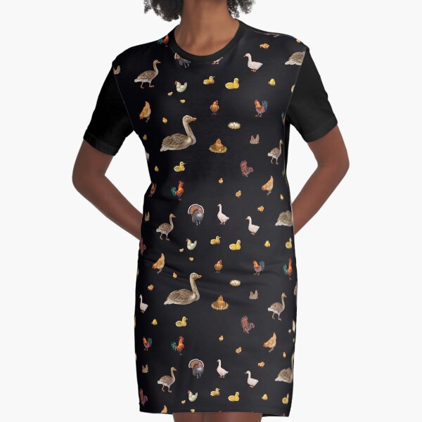 Eine Welt des Geflügels T-Shirt Kleid