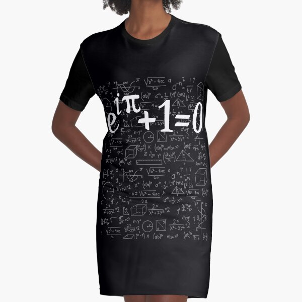 Euler's Identity Math Science Fun Most Beautiful Equation Graphic T-Shirt Dress