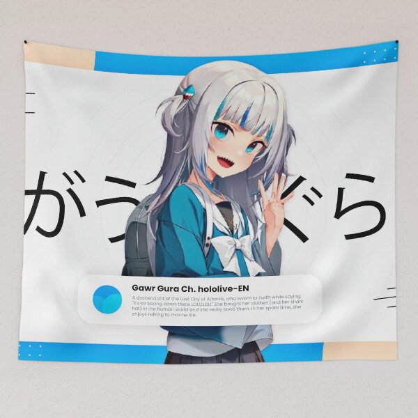 Item preview, Aesthetic Gawr Gura Banner Design designed and sold by kylewords00.