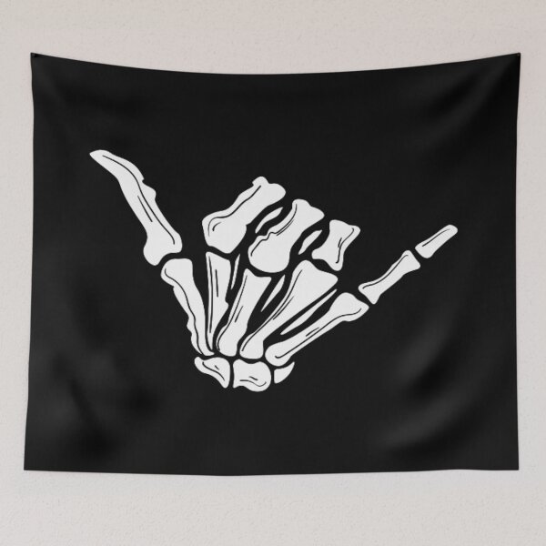 Item preview, Hang Ten Skeleton Hand Sign in White designed and sold by BEyourself be.