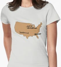 Ogdenville, North Haverbrook and Brockway Women's Fitted T-Shirt