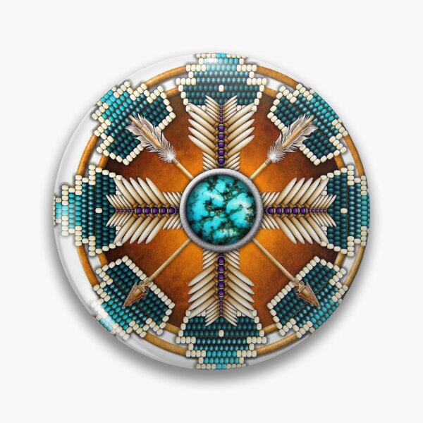 Item preview, Turquoise Native American Style Mandala designed and sold by AniyahDuBuque.