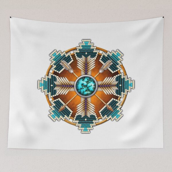 Item preview, Turquoise Native American Style Mandala designed and sold by AniyahDuBuque.