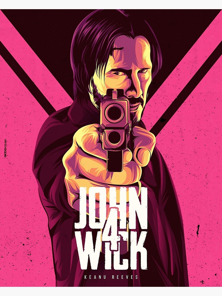 JOHN WICK 4 art Netflix The other side of life Poster by Hosa93