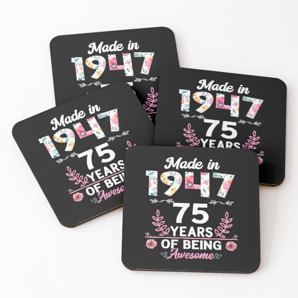 Item preview, 75 Years Old Gifts 75th Birthday Born in 1947 Women Girls T-Shirt designed and sold by maverickbott.