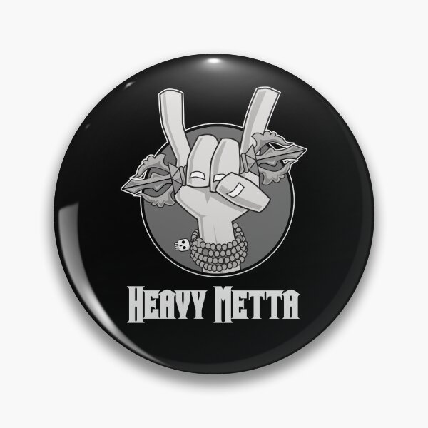 Item preview, Heavy Metta - Dharma Metal horns (B/W) designed and sold by TheKamikazen.