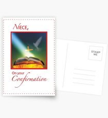 Niece Confirmation Dove, Bible, Cross Postcards