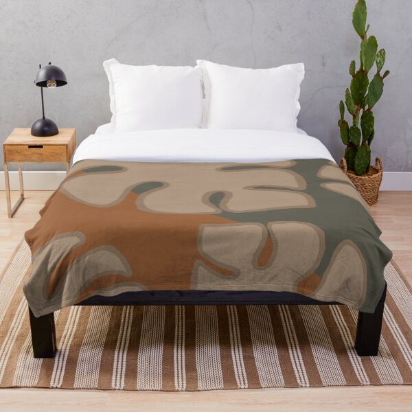 Item preview, Big Palms with neutral colors browns and greens sage  designed and sold by WildCanyon.