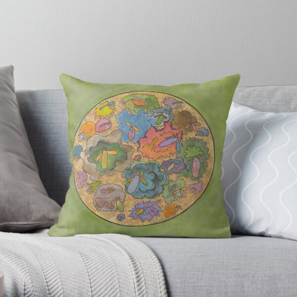Art Yarn Spinners' Flock Throw Pillow